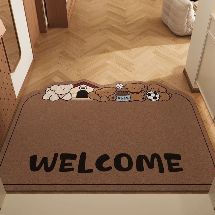 Cute Bear Pattern Doormat for Home Entryway
