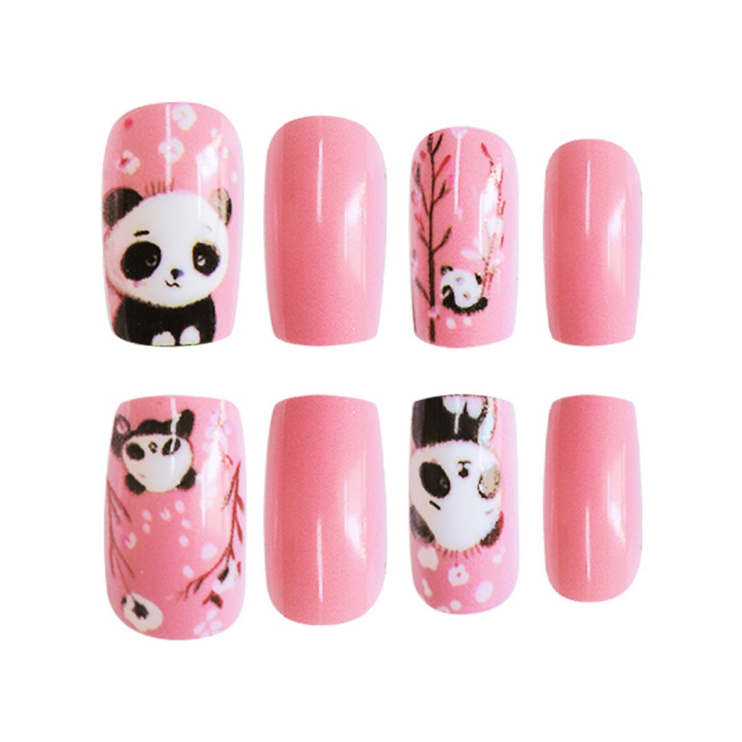 Thematic Panda Art Press-On Nail Set Kalsten