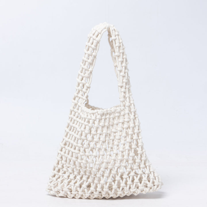 Hand-knotted tote bag with breathable structure Kalsten