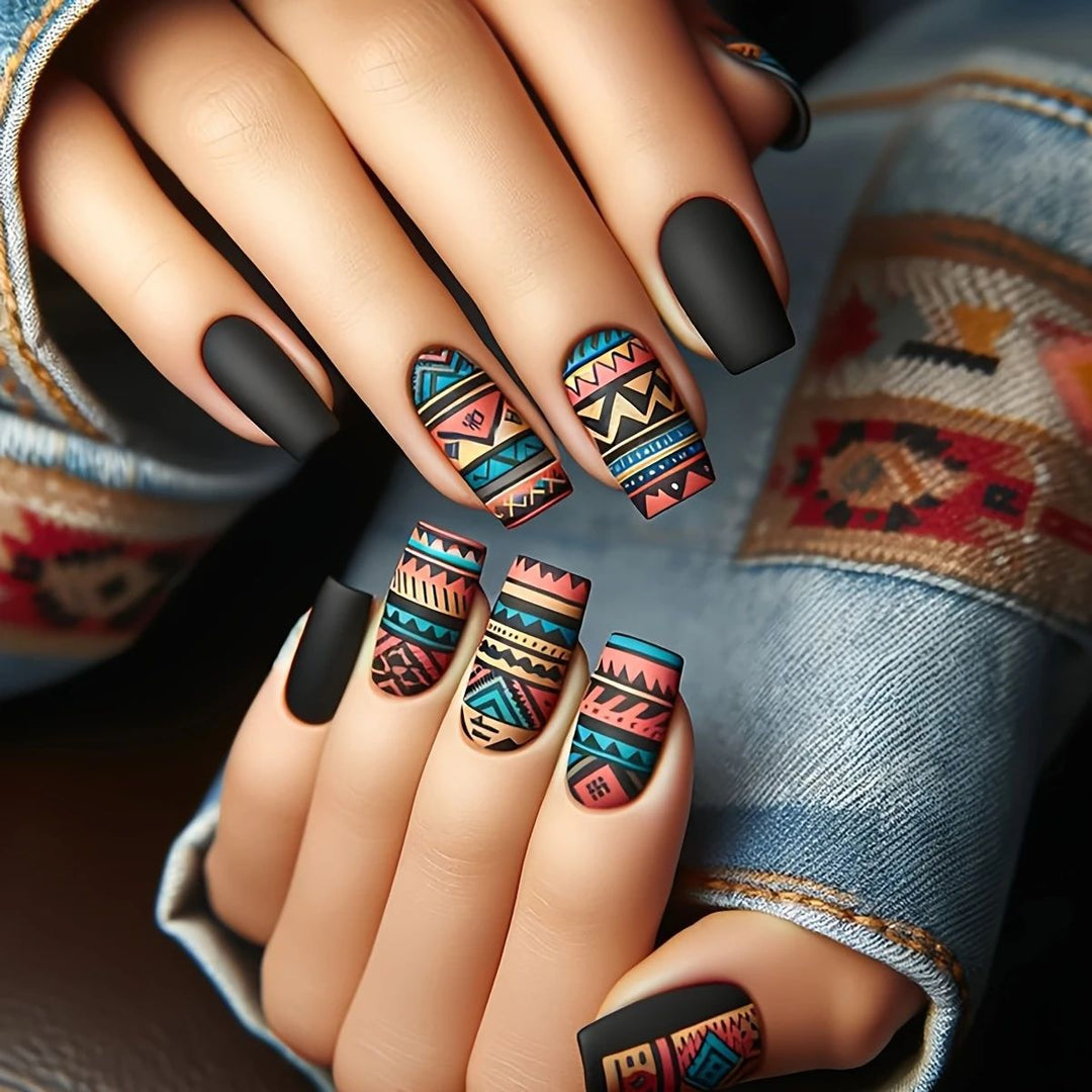 Geometric Pattern Nail Art Design Kalsten