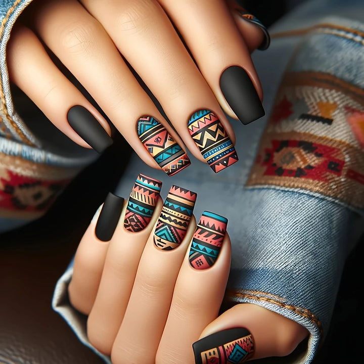 Geometric Pattern Nail Art Design Kalsten