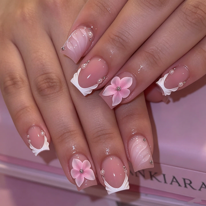 Decorative Floral Acrylic Nail Art Set Kalsten