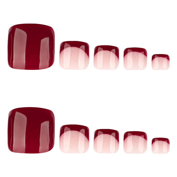 Artistic toenail design with elegant color gradient Kalsten