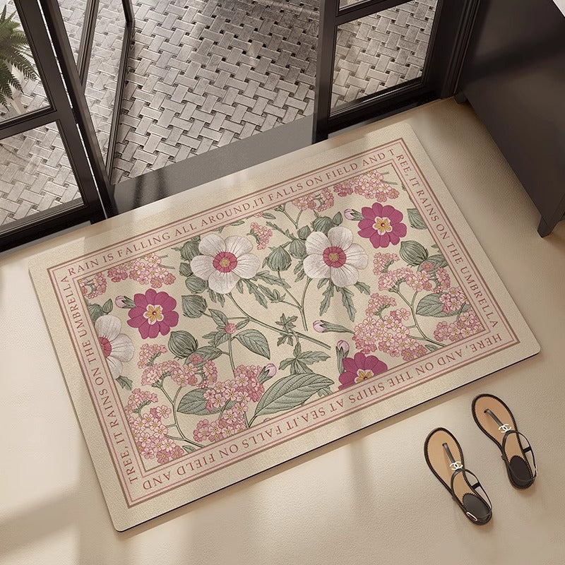 Floral Design Decorative Area Mat Kalsten