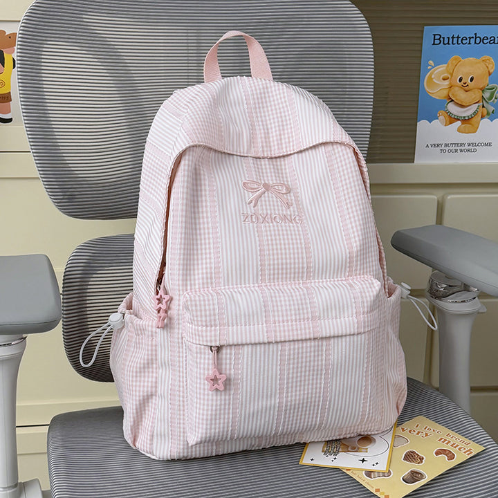 Adorable Striped Graphic Backpack Kalsten