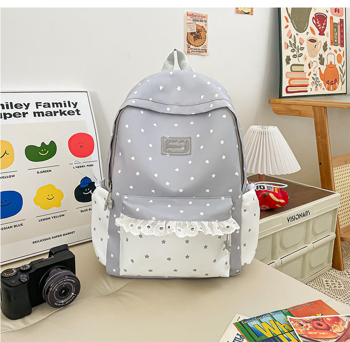 Cute Star Print Lightweight Backpack Kalsten