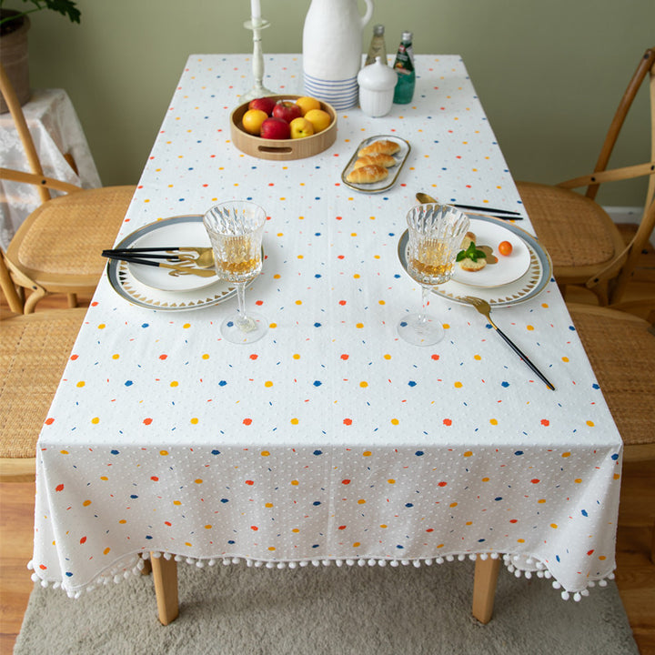 Playful Polka Dot Tablecloth
