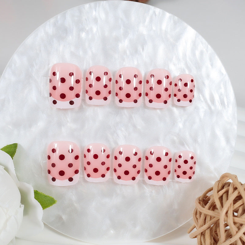 Acrylic nail set with stylish dot pattern Kalsten