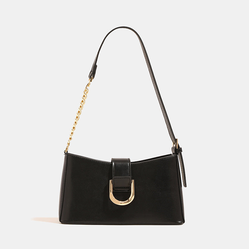 Chic Faux Leather Shoulder Handbag