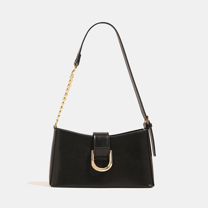 Chic Faux Leather Shoulder Handbag