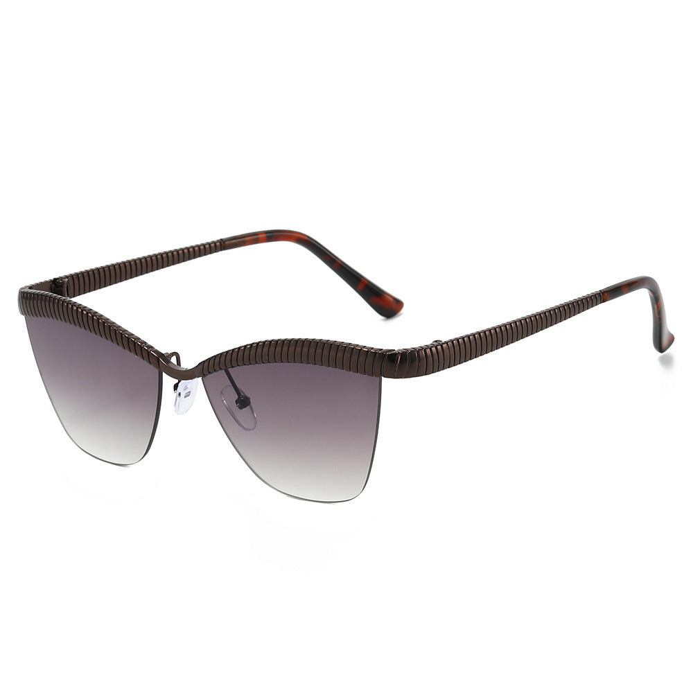 Modern Cat-Eye Sunglasses with Decorative Textured Frames Kalsten