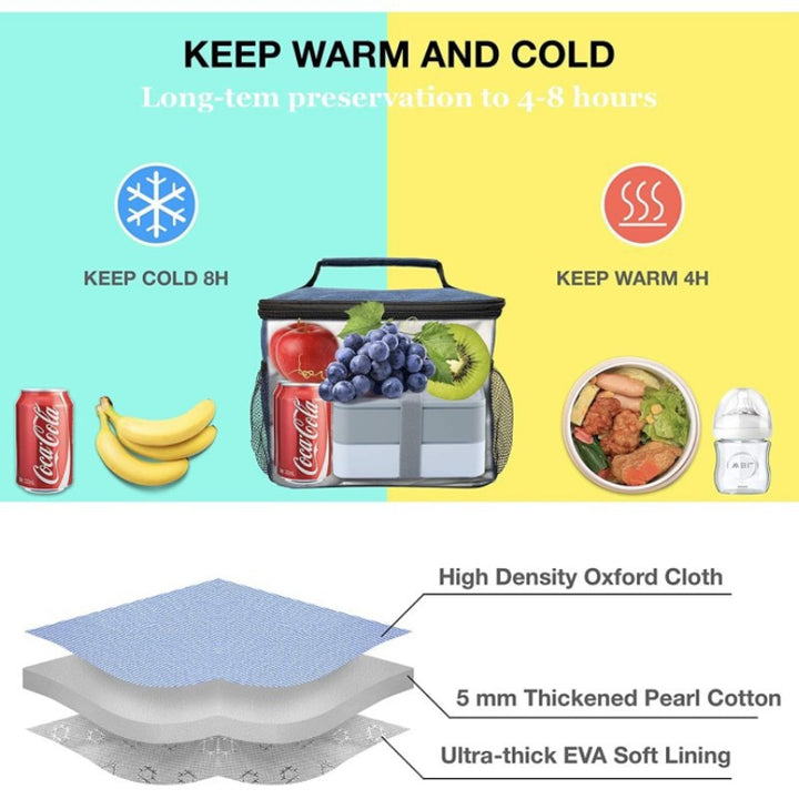 Cooler bag with multiple compartments and durable carrying handle Kalsten