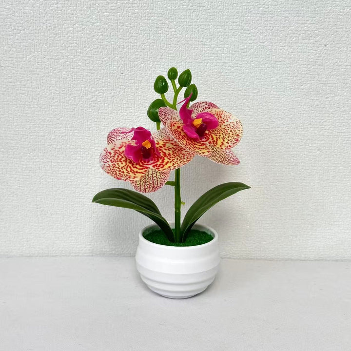Lifelike Artificial Orchid Plant Arrangement for Indoor Decor