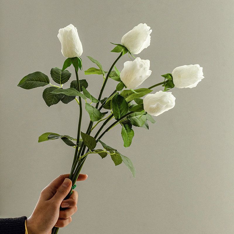 Lifelike Artificial Pink Rose Stem