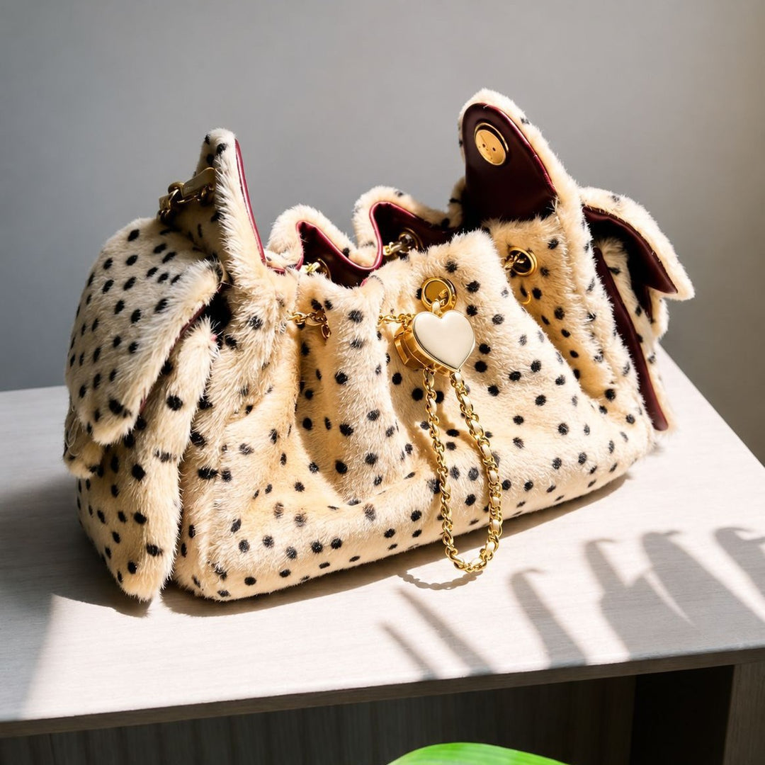 Playful Polka Dot Handheld Purse