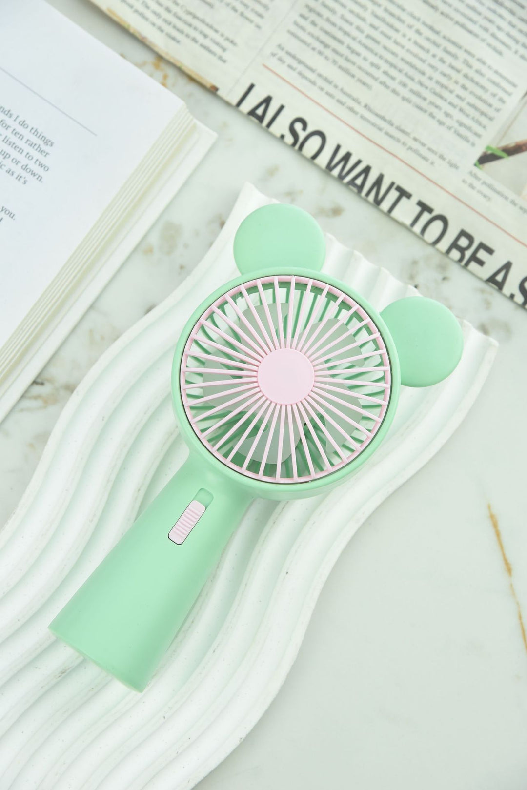 Ladies Portable Hand Fan with Original Antler Design Kalsten