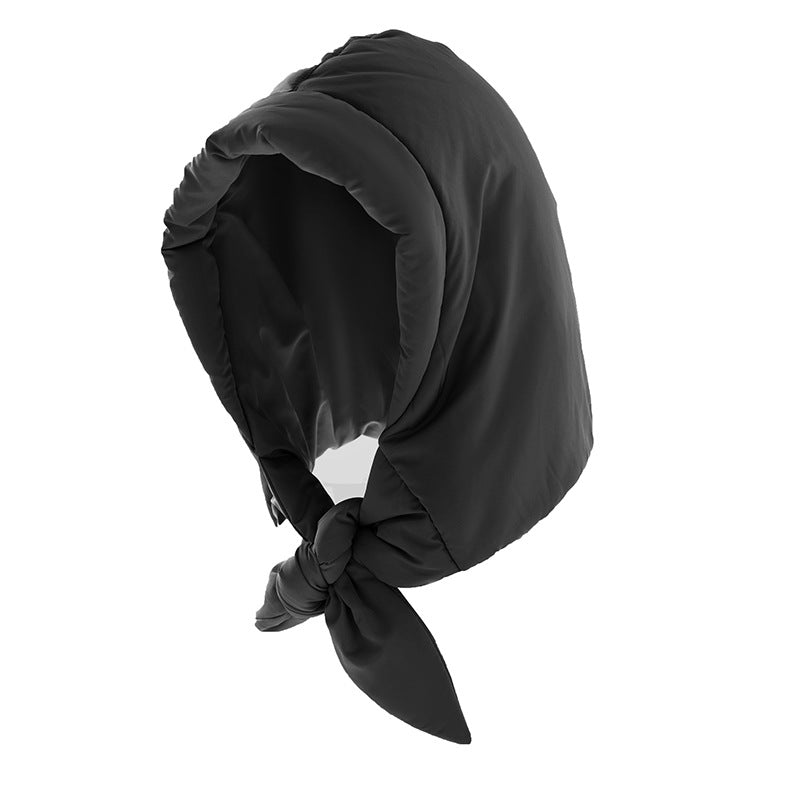 Padded Quilted Insulated Tie-Back Hooded Headscarf Kalsten
