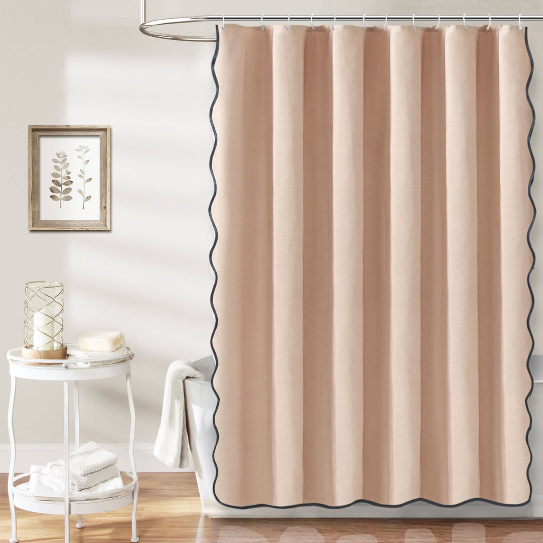 Elegant Scalloped Shower Curtain Kalsten