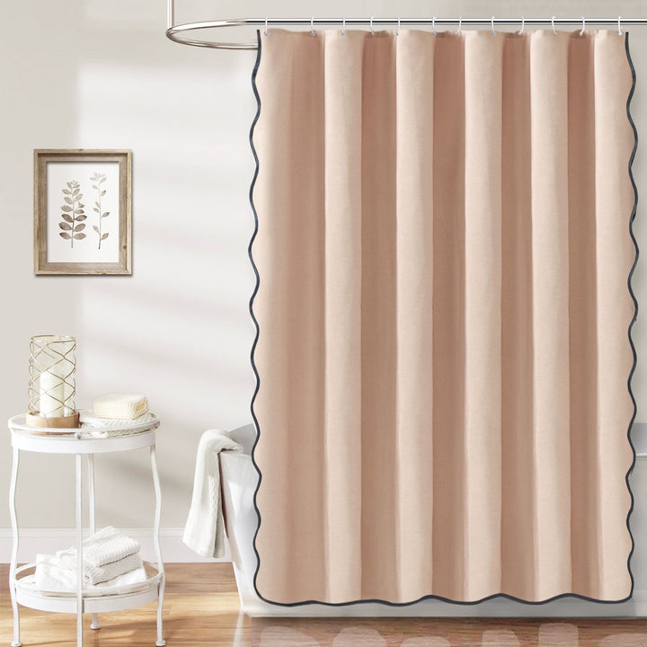 Elegant Scalloped Shower Curtain Kalsten