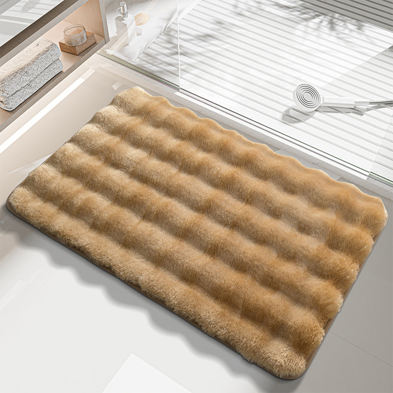 Plush Textured Bath Mat Kalsten