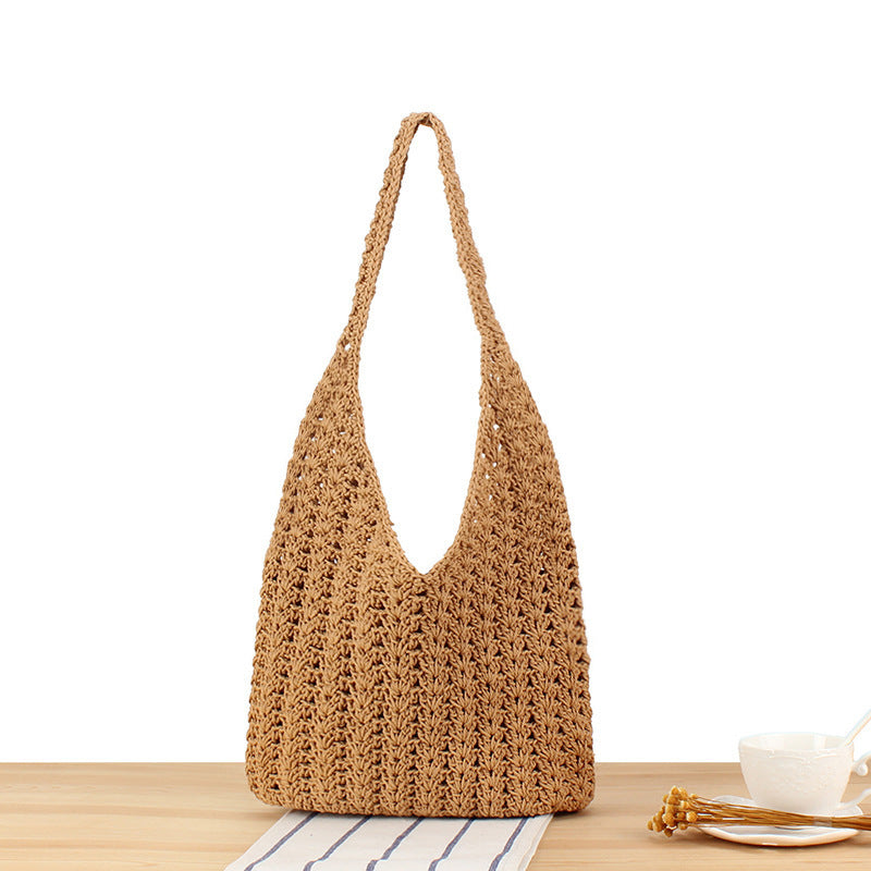 Handbag Made of Hand-Knotted Natural Material Kalsten