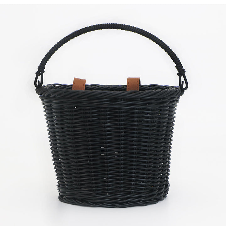Practical hand basket with leather handles Kalsten