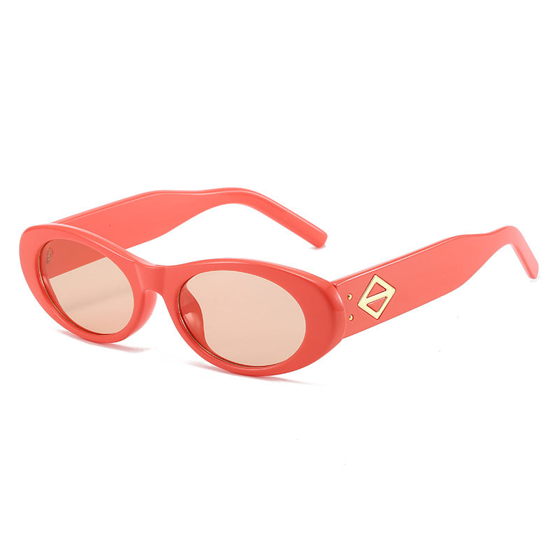 Vintage-Inspired Oval Frame Sunglasses Kalsten