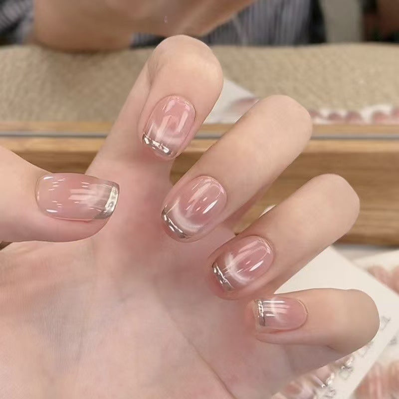 Elegant Gradient French Tip Press-On Nails
