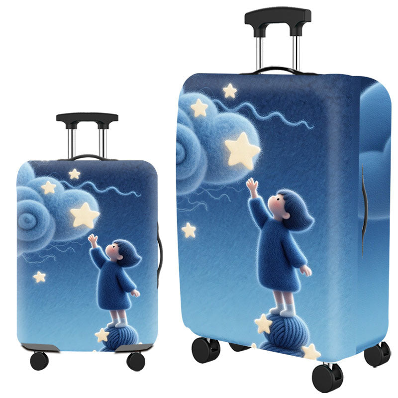 Tropical Leaf Print Hard Shell Luggage Kalsten