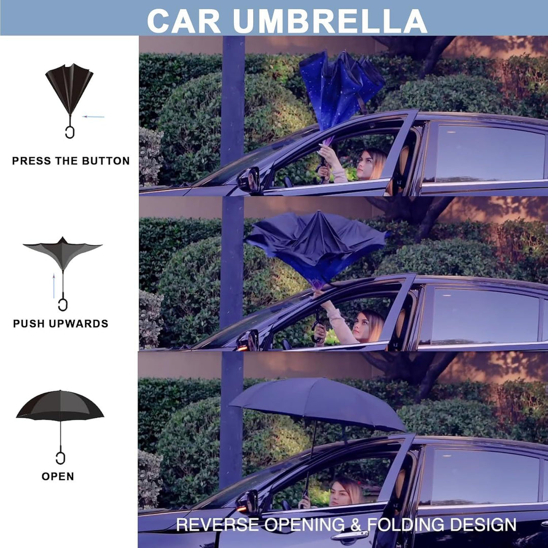 Ladies Automatic Umbrella with Elegant C-Handle Kalsten
