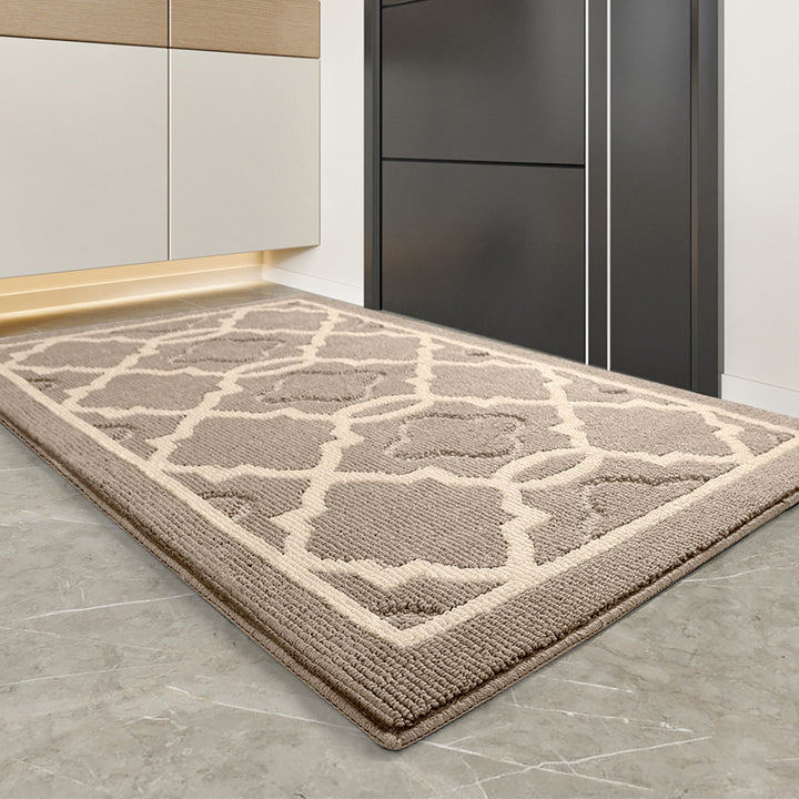 Plush Geometric Kitchen Runner Mat Kalsten