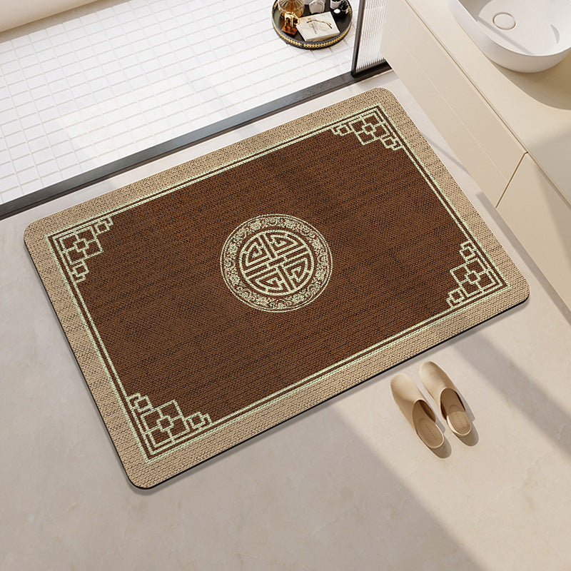 Elegant Geometric Bathroom Mat Kalsten