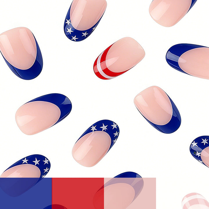 Artistic American Flag Nail Art Kalsten
