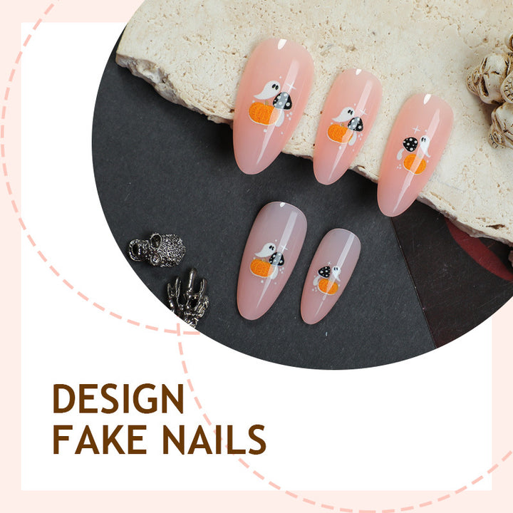 Artificial nail set with playful panda design Kalsten