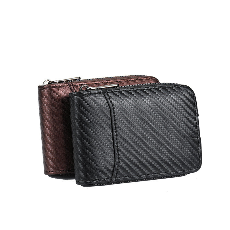 Carbon Fiber Zip-Around Wallet Kalsten