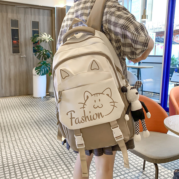 Backpack with Cute Cat Ears and Practical Compartments Kalsten