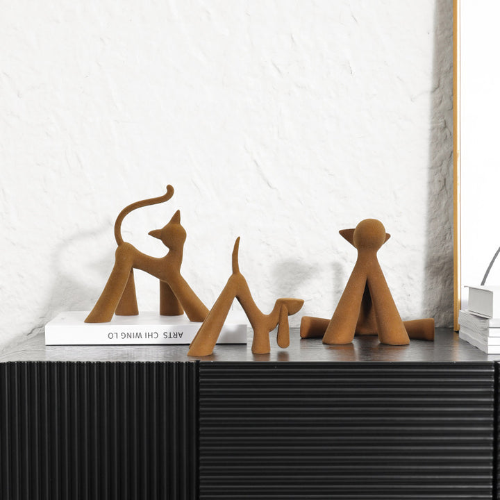 Playful Dog Figurine