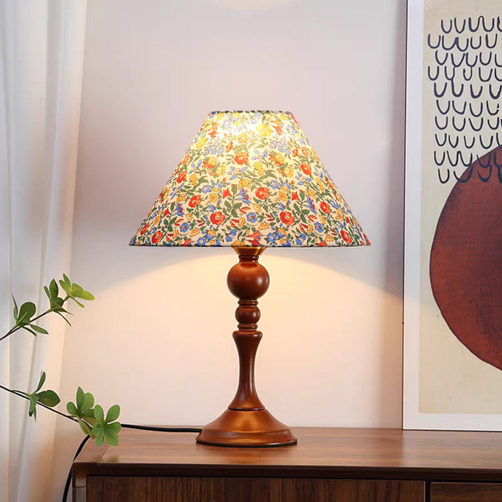 Artistic Floral Accent Table Lamp