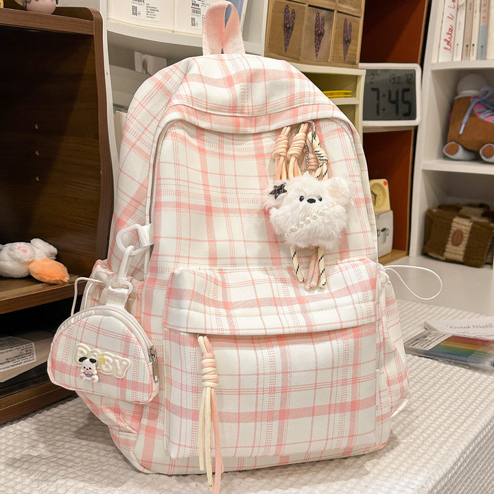 Playful Plaid Design School Backpack Kalsten