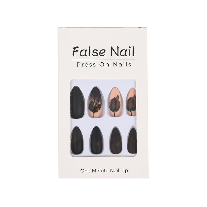 Creative Nail Art Set with Elegant Leaf Patterns Kalsten