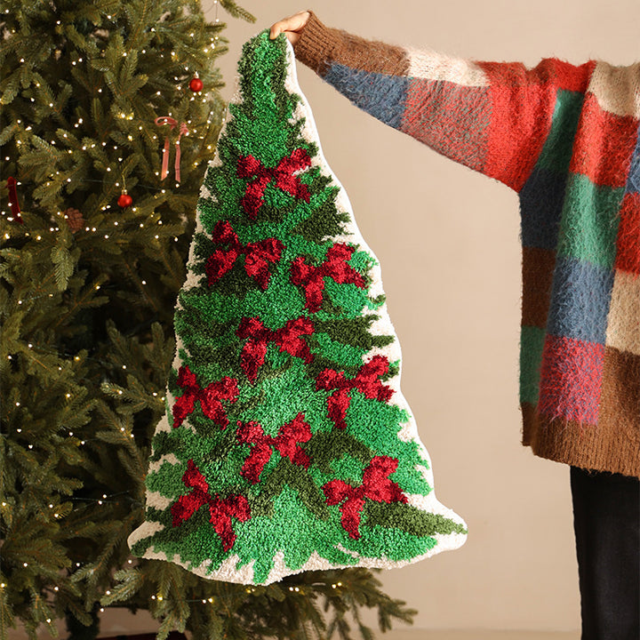 Christmas tree-shaped decorative door and floor rug Kalsten