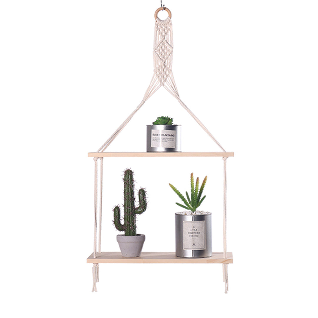 Decorative Macramé Plant Shelf