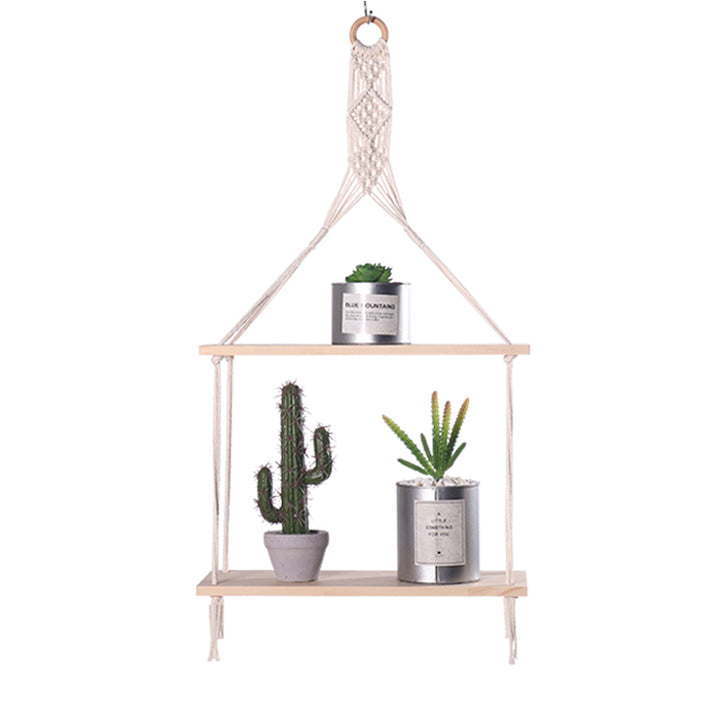 Decorative Macramé Plant Shelf