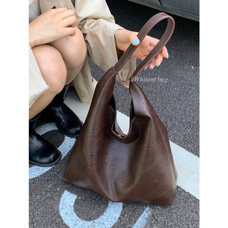 Sleek Soft Leather Hobo Bag Kalsten