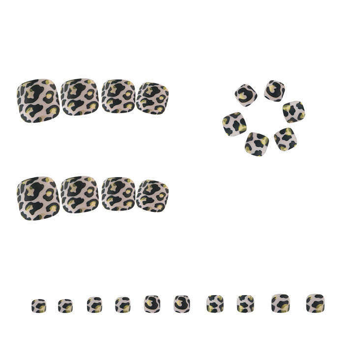 Artistic Leopard Print Toe Nail Art Kalsten