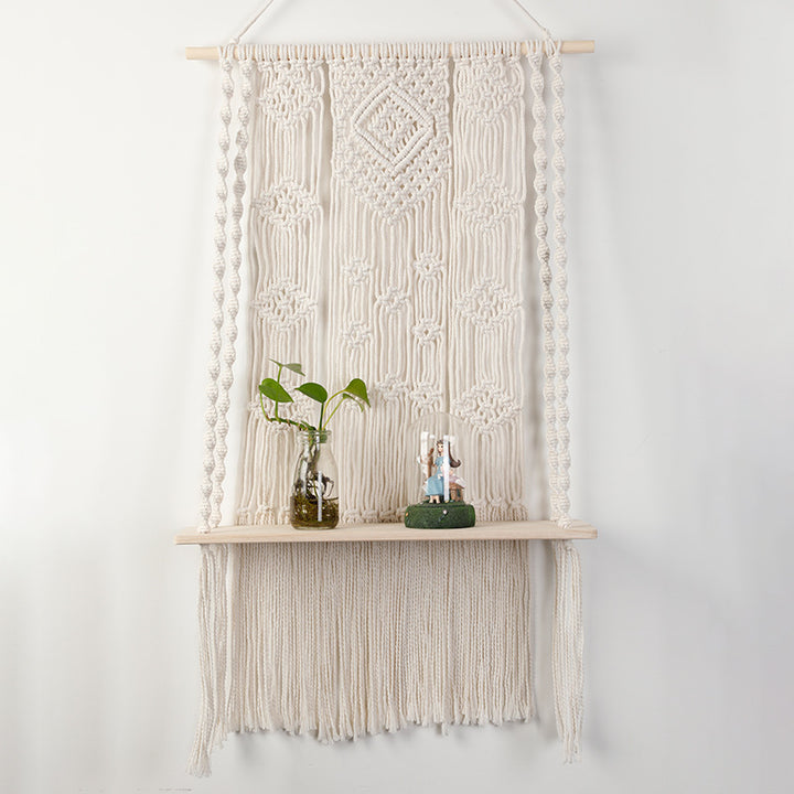 Macrame Wall Shelf with Hanger Kalsten