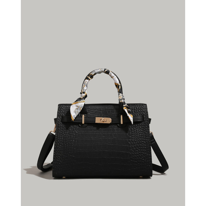 Textured Crocodile-Patterned Handbag Kalsten