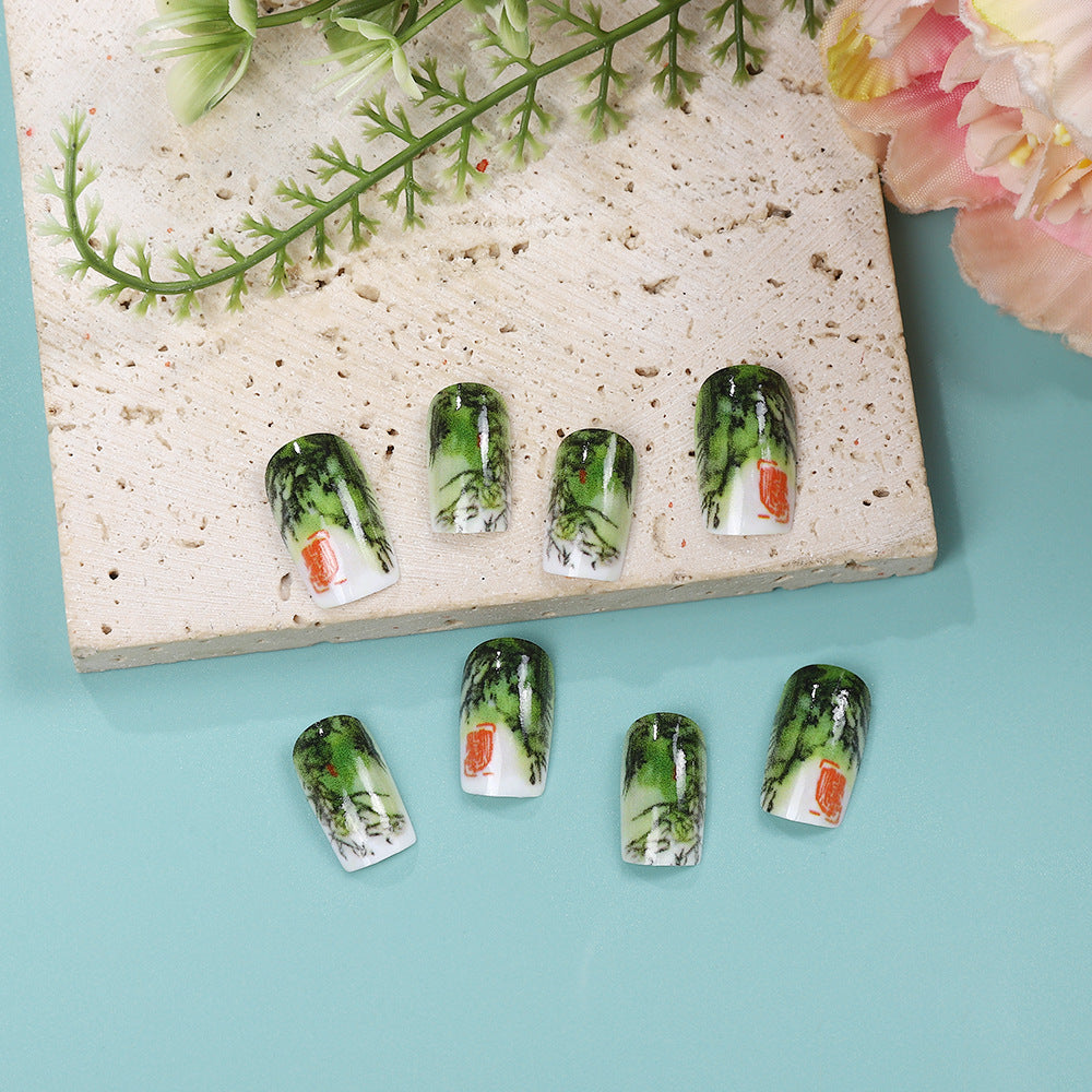Artificial nails with bamboo design Kalsten