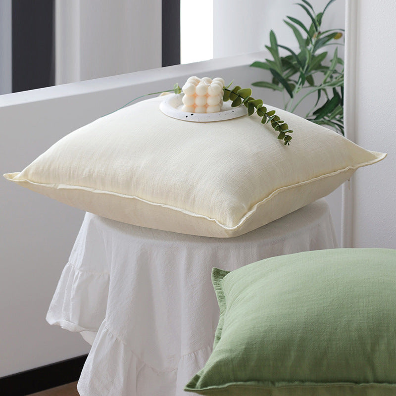 Square pillowcase made of soft linen-cotton blend with hotel-like appearance and hidden zipper Kalsten