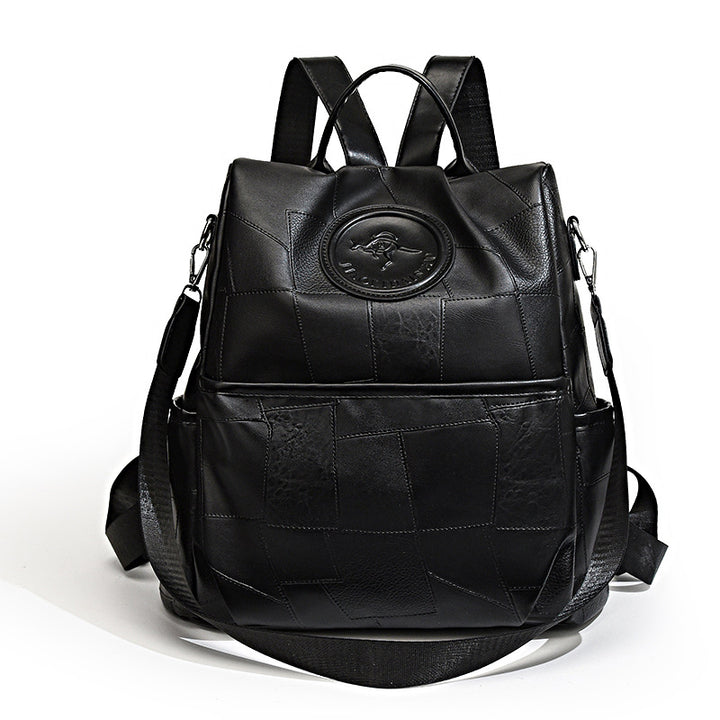 Premium Leather Multi-Compartment Backpack
